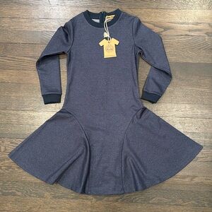 NWT Tiki Studio Indigo Shimmer Flare Girls Dress, Size 7